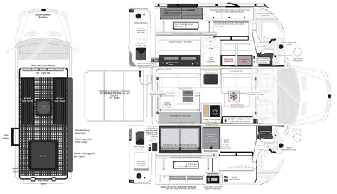 Camper Van Floor Plans - El Kapitan Van Conversions