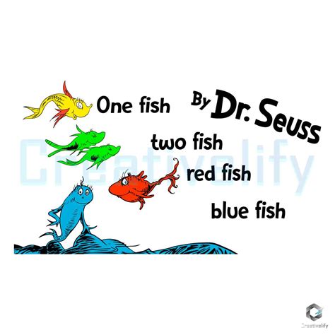 One Fish Two Fish By Dr Seuss SVG File - CreativeLify