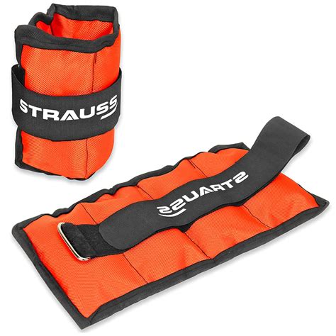 Strauss Ankle Weight, 0.5 Kg (Each), Pair, (Orange) – GlobalBees Shop