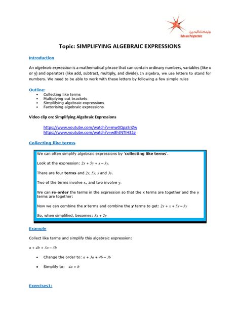 Image result for Simplifying Expression Definition