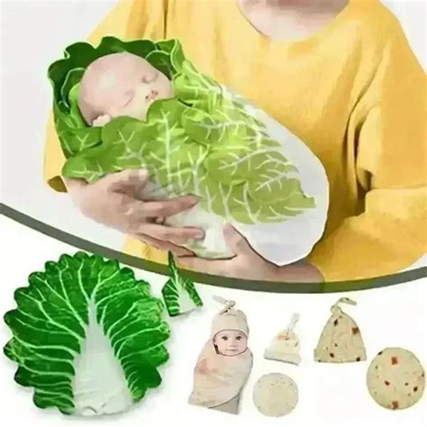 Creative Cabbage Flatbread Baby Wrap and Blanket