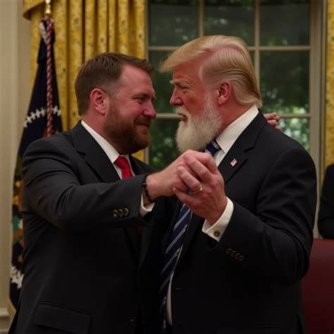 donald trump and young j d vance with a short white beard slow dancing ...
