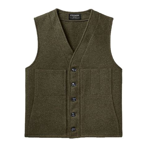 Men's Mackinaw Wool Western Vest Filson, 54% OFF