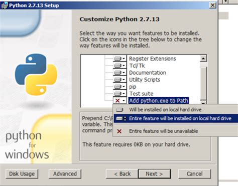 Installer Python 2.7 Windows 的图像结果