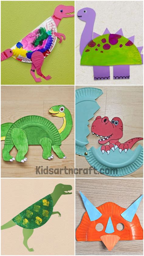 Paper Plate Dinosaur Craft For Kids - Kids Art & Craft