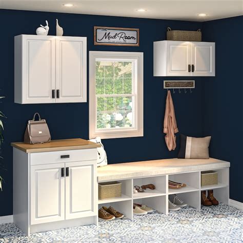 Project Source Cheyenne White 60-in W x 34.5-in H x 24.56-in D White 2 ...