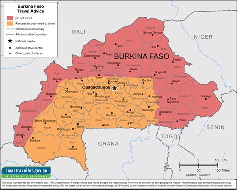 Burkina Faso Africa Map