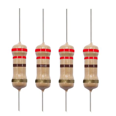 California JOS 220 Ohm Carbon Film Single Fixed Resistor 1/2 W (0.5 ...