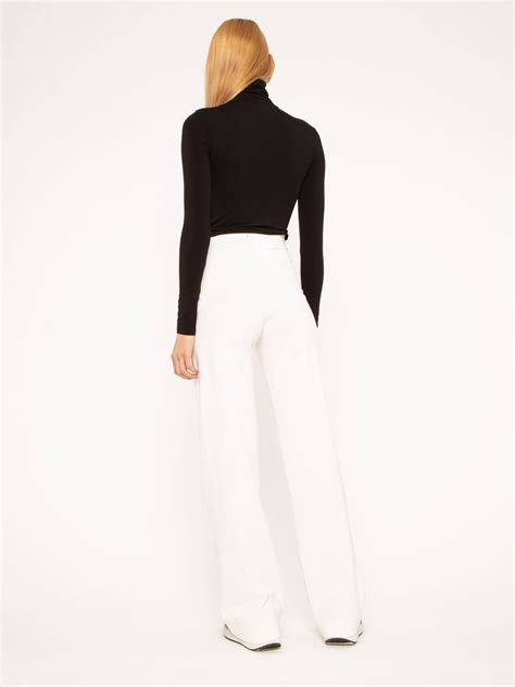 Off-White Ponte Knit Straight Leg Pant | Ripley Rader