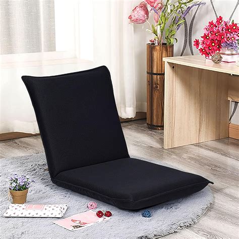 Folding Floor Chair 6-Position Adjustable Meditation Chair Video Gaming ...