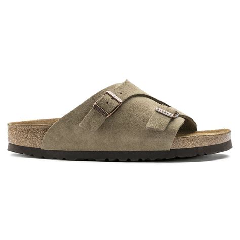 BIRKENSTOCK Zurich Suede Leather Sandal - Beige, Brown