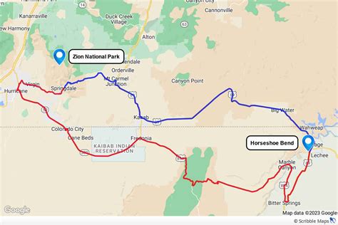 Zion National Park to Horseshoe Bend Road Trip 2023