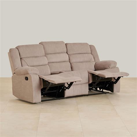 Buy Cairo NXT Fabric 3-Seater Recliner - Beige from Home Centre at just ...