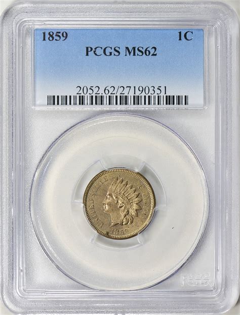 1859 Indian Cent PCGS MS-62 (Item 1811884) | GreatCollections Coin Auctions