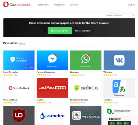 Image result for Extensions Opera