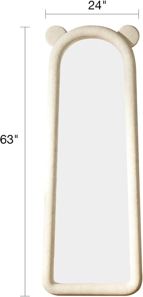 DYNWELL Buy 71x30 Full Length Wavy Mirror, White Online India | Ubuy