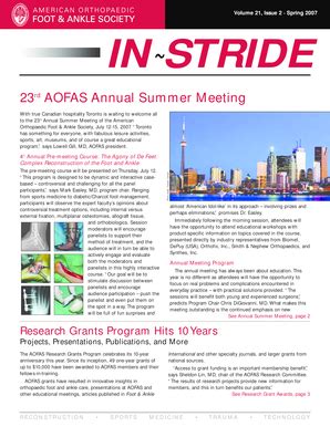 Fillable Online aofas 2007-Spring-InStride - American Orthopaedic Foot ...