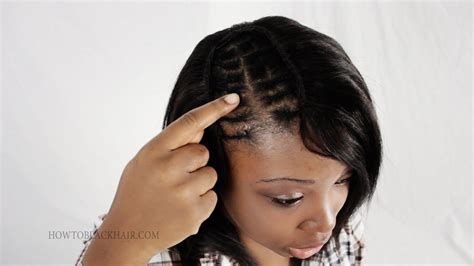 Sew In Weave For Invisible Part Extensions on African American Hair ...