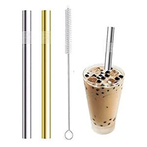 Stainless Steel Straw, Thick Straw, Tapioca, Milk Tea, Large Straw, No ...