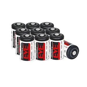 Ubervia® (10 Pack) EVE ER14250 1/2AA 3.6V Lithium Battery 1200mAh for ...