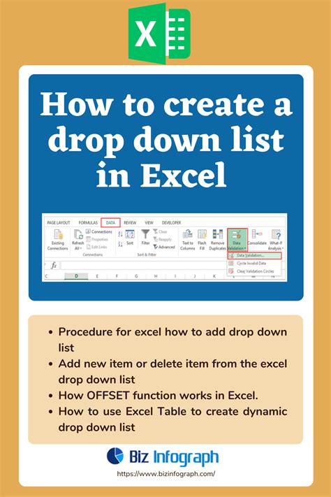 Image result for Excel Creating Drop Down Box