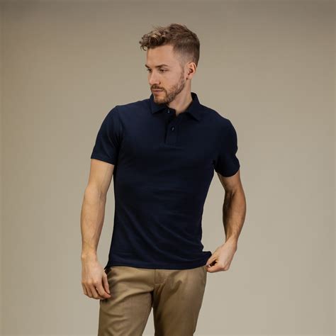 Navy Blue Basic Polo Shirt – Outfit90s