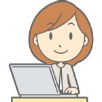 Icon of a Lady Using Computer 的图像结果