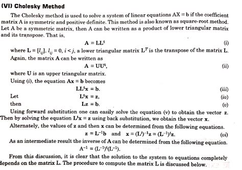 Image result for Cholesky Method Matrix