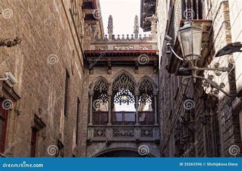 Gothic Quarter in Barcelona Stock Photo - Image of facade, balcony ...