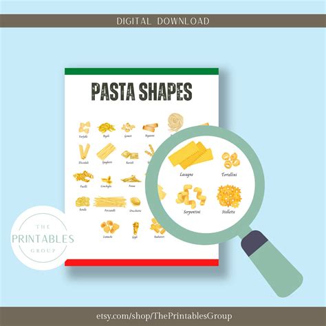 Image result for Pasta Shapes Guide