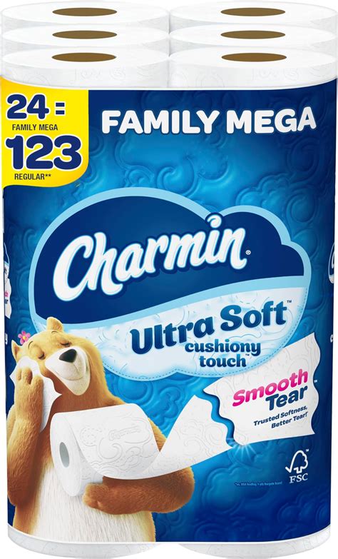 Amazon.com: Charmin Ultra Gentle Toilet Paper, 9 Mega Rolls, 231 Sheets ...