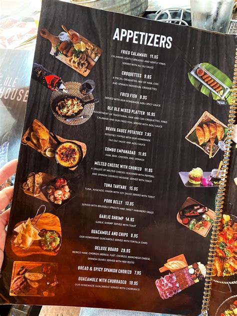 Menu at Ole Ole Steak House pub & bar, Miami Beach