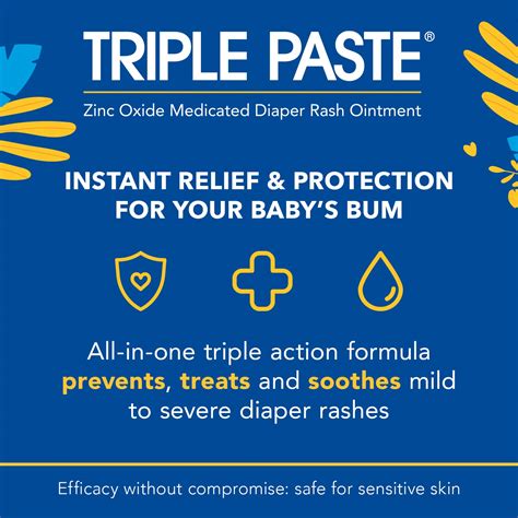 Snapklik.com : Triple Paste Diaper Rash Cream For Baby - 3 Oz Tube Zinc ...