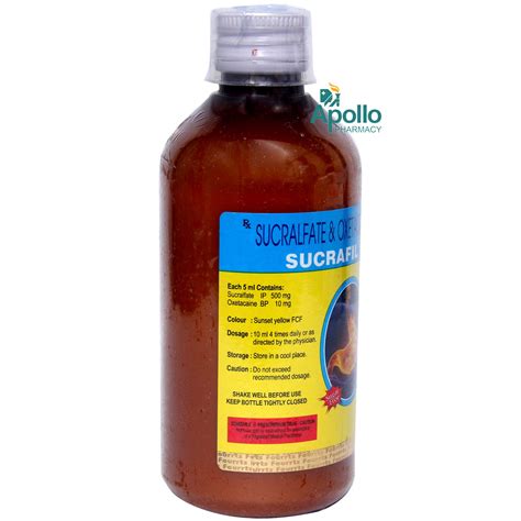 Sucrafil O Gel Suspension 200 ml Price, Uses, Side Effects, Composition ...