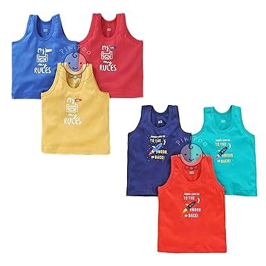 Buy PIKIPOO Printed Baby Vest for Kids Cotton Sleeveless Sando Baniyan ...