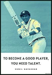 Sunil Gavaskar Indian cricketer Art Effect Quotes Poster 03 ...
