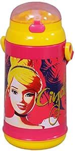 Disney Cinderella Plastic Sipper Bottle, 450ml, Pink/Yellow : Amazon.in ...