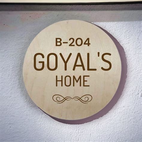 Wooden Name Plates for Home Entrance | Customized House Nameplates ...
