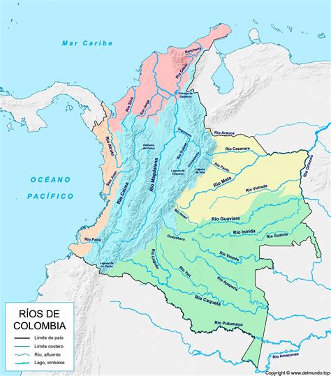 Mapa de Colombia: Político y Físico (Departamentos y Regiones)