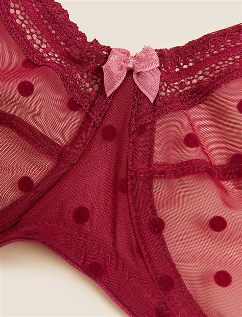 Buy Spot Mesh Wired Minimiser Bra at Marks & Spencer