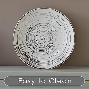 Buy The Earth Store Brown Spiral Set of 21 Piece Ceramic Dinner Set, 6 ...