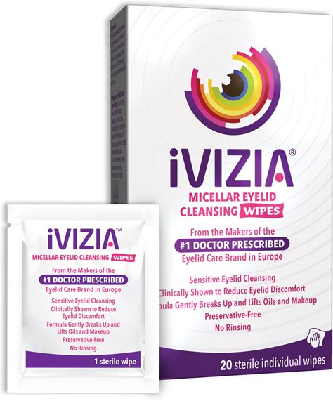 Amazon.com: iVIZIA Eyelid Cleansing Bundle with 20 Sterile Single-Use ...