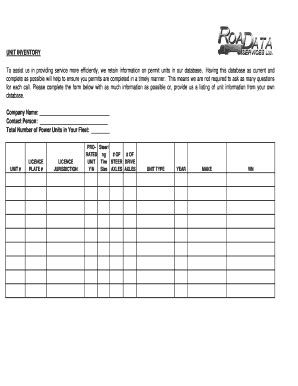 Fillable Online Unit Inventory.xls. Instructions for Form 945-X ...