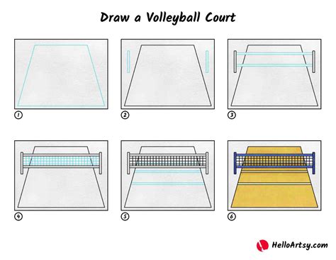 How To Draw Easy Volleyball