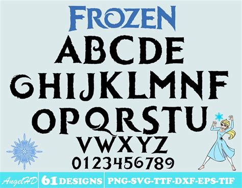 Disney Frozen Buchstaben Schriftart