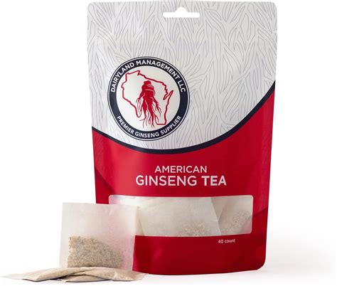 Amazon.com : Dairyland American Ginseng Tea Bags 美国人参茶 (40 ct) - Premium Wisconsin Ginseng Tea ...