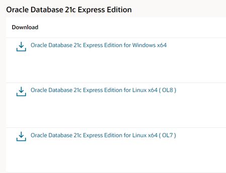 Image result for Oracle Database Express Edition Download