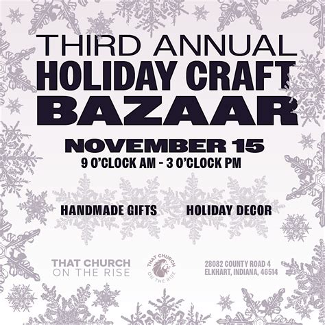 Third Annual TCOTR Holiday Craft Bazaar, 28082 Co Rd 4, Elkhart, 15 ...