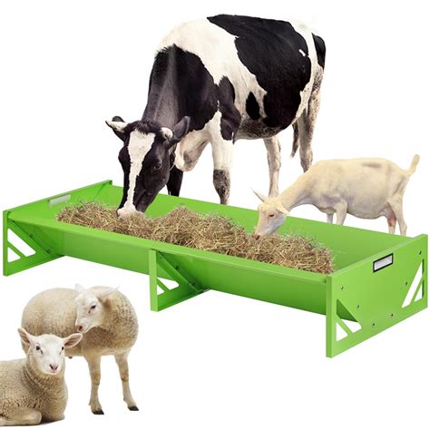 Buy Goat Feeder Trough 55" Livestock Feeding Trough Large Capacity ...