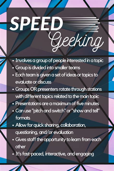 Speed Geeking for Your Next Faculty Meeting – TCEA TechNotes Blog